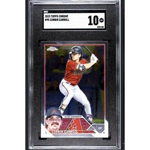 2023 Topps Chrome RC Rookie Corbin Carroll #95 SGC GEM MINT 10 Diamondbacks ROTY